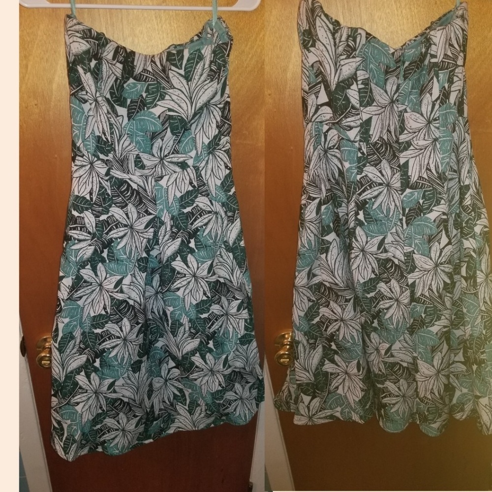 Strapless Floral Eva Mendes Dress